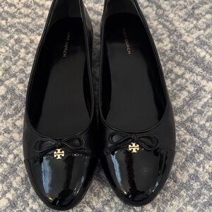 Tory Burch Black Patent Leather Flats